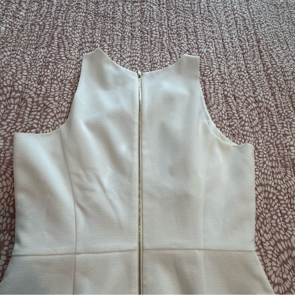 Tahari ASL White Dress with Blue Accents - Picture 8 of 8